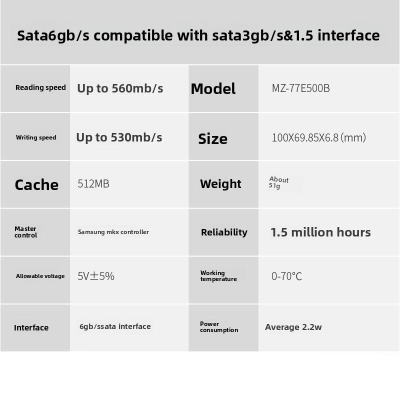 SATA 3.0 SSD 2.5 inch Internal Solid State Drive